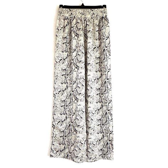 Reformation Women’s Samson 100% Silk Snakeskin Print High Waist Pants - Picture 2 of 12
